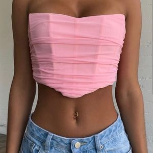 Tiger Mist Pink Corset Top